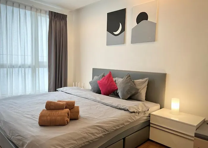 Comfy Entire Steps To Bts & Mrt Sukhumvit Min 14 Nights Appartement